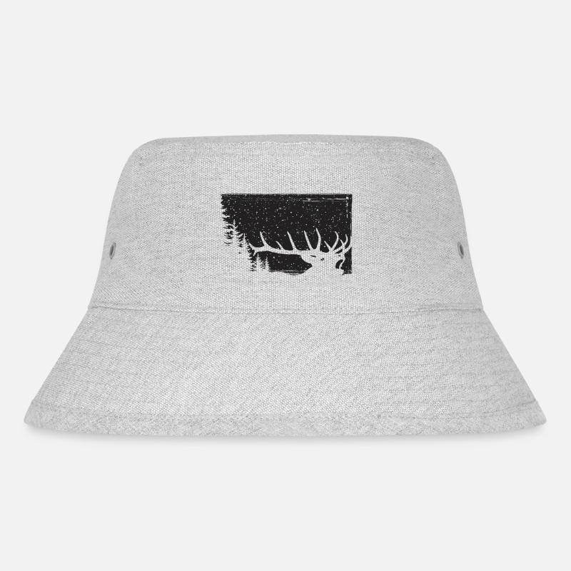 Hirsch - Stanley/Stella recycelter Bucket Hat - Grau meliert