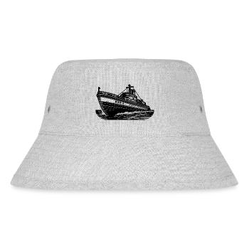 Schnittiges Hochseeschiff Kutter Schlepper - Stanley/Stella recycelter Bucket Hat - Grau meliert - Vorne