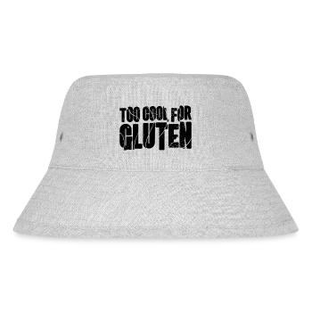 Too Cool For Gluten - Funny Celiac Design - Stanley/Stella Recycled Bucket Hat - heather grey - Front