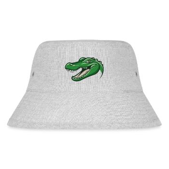 Grotschi das Krokodil - Stanley/Stella recycelter Bucket Hat - Grau meliert - Vorne