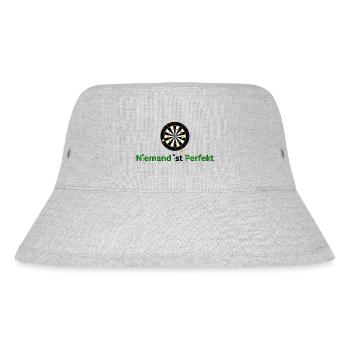 Perfect Imperfect - Dart - Saying - ApriNoeScor - Stanley/Stella Recycled Bucket Hat - heather grey - Front