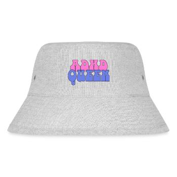 ADHS-Königin - Stanley/Stella recycelter Bucket Hat - Grau meliert - Vorne