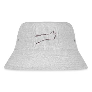 Katzen Klauen Pfote Tatzen Scharfe Krallen Kratzen - Stanley/Stella recycelter Bucket Hat - Grau meliert - Vorne
