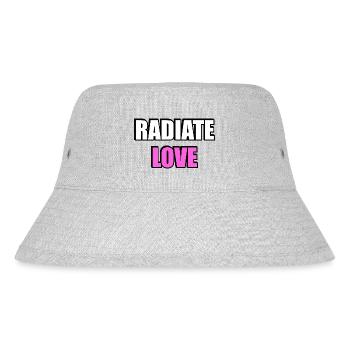 Radiate Love Bold Typography - Stanley/Stella Recycled Bucket Hat - heather grey - Front