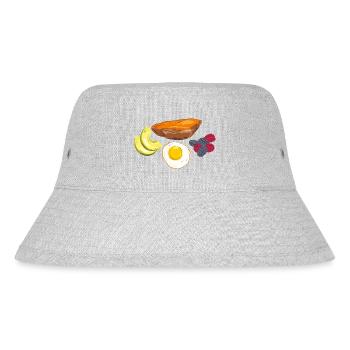 Fried egg, sweet potato, avocado and berries - Stanley/Stella Recycled Bucket Hat - heather grey - Front