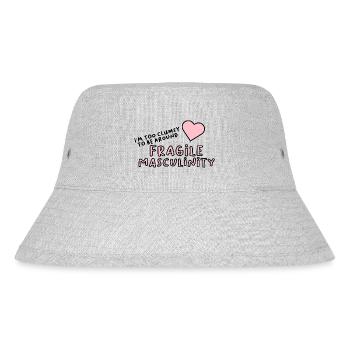 I'm too clumsy to be around fragile masculinity - Stanley/Stella recycelter Bucket Hat - Grau meliert - Vorne