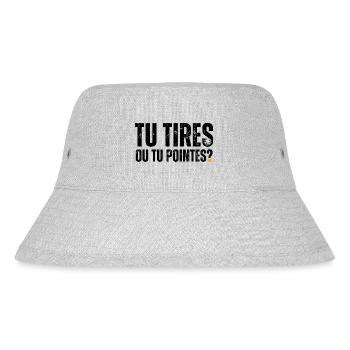Tu tires ou tu pointes? Humour - Bob recyclé Stanley/Stella - gris chiné - Devant