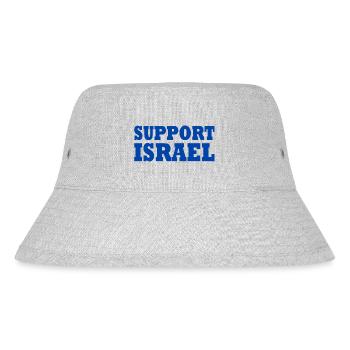 Support israel - Stanley/Stella recycelter Bucket Hat - Grau meliert - Vorne