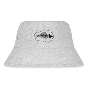 fish _fossil_2_fp2 - Stanley/Stella Recycled Bucket Hat - heather grey - Front
