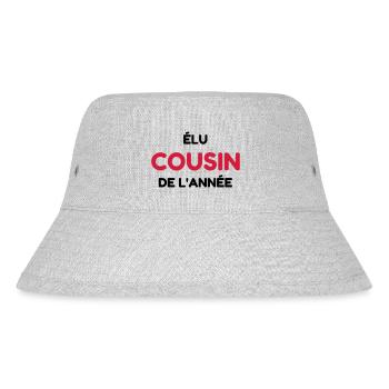 Onkel / Tante / Vetter / Cousin / Kusine - Stanley/Stella recycelter Bucket Hat - Grau meliert - Vorne