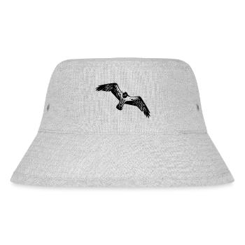 Vintage Seemöve im Flug - Stanley/Stella recycelter Bucket Hat - Grau meliert - Vorne
