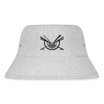 Geometric Lines Hull Circle View - Stanley/Stella Recycled Bucket Hat - heather grey - Front