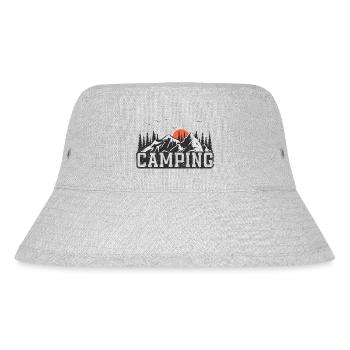 Camping Campen Camper - Stanley/Stella recycelter Bucket Hat - Grau meliert - Vorne