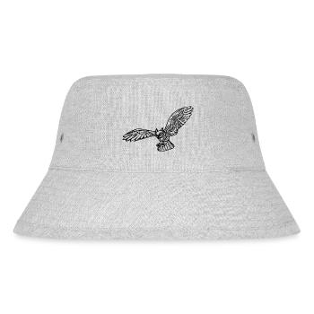 Elegante vintage Eule beim Jagt Flug - Stanley/Stella recycelter Bucket Hat - Grau meliert - Vorne