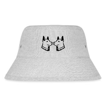 Hund Dog - Stanley/Stella recycelter Bucket Hat - Grau meliert - Vorne