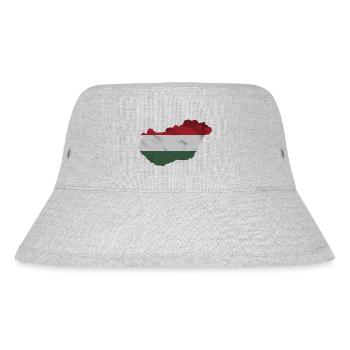 Drapeau de la Hongrie en forme de pays - Bob recyclé Stanley/Stella - gris chiné - Devant
