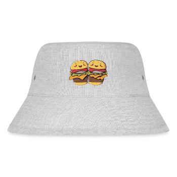 Hamburger Buddies - Stanley/Stella Recycled Bucket Hat - heather grey - Front