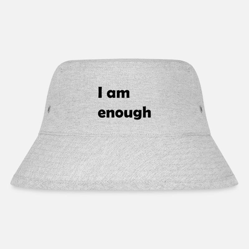 i am enough - Stanley/Stella Recycled Bucket Hat - heather grey