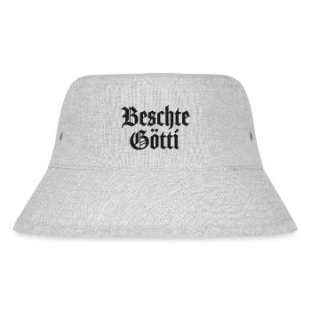 Beschte Götti uf da Welt bescht Götti Schweiz - Stanley/Stella recycelter Bucket Hat - Grau meliert - Vorne