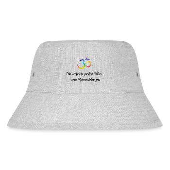 Ich verbreite positive Vibes ohne Nebenwirkungen - Stanley/Stella recycelter Bucket Hat - Grau meliert - Vorne