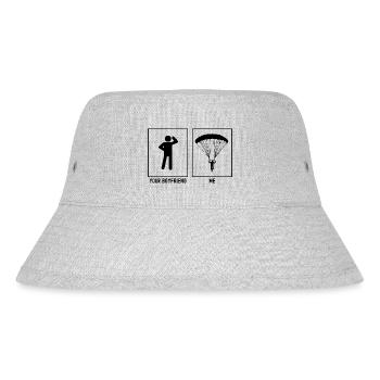 Dein Freund - Ich - Gleitschirmfliegen Front Desig - Stanley/Stella recycelter Bucket Hat - Grau meliert - Vorne