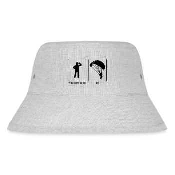 Dein Freund - Ich - Gleitschirmfliegen Landung - Stanley/Stella recycelter Bucket Hat - Grau meliert - Vorne