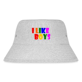 I like boys - Stanley/Stella Recycled Bucket Hat - heather grey - Front
