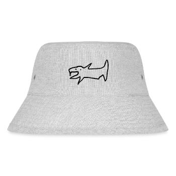 Lachs Fisch - Stanley/Stella recycelter Bucket Hat - Grau meliert - Vorne
