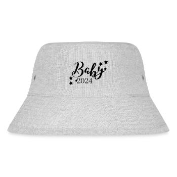 Baby 2024 Aufdruck, Herzen, Unisex - Stanley/Stella recycelter Bucket Hat - Grau meliert - Vorne