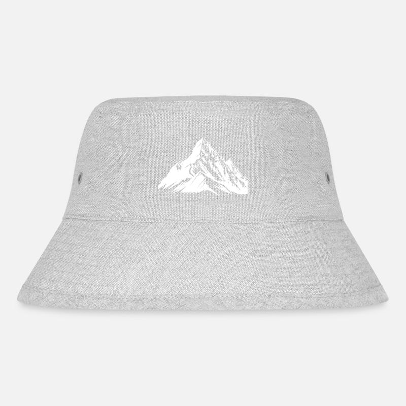 Berge Alpen - Stanley/Stella recycelter Bucket Hat - Grau meliert
