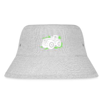 Tractor Farmer Farmer Icon - Stanley/Stella Recycled Bucket Hat - heather grey - Front