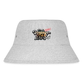 1974 Vintage Retro Geburtstagsgeschenk - Stanley/Stella recycelter Bucket Hat - Grau meliert - Vorne