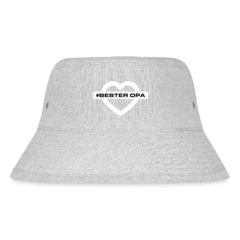 Bester Opa Herzen Liebe - Stanley/Stella recycelter Bucket Hat - Grau meliert - Vorne
