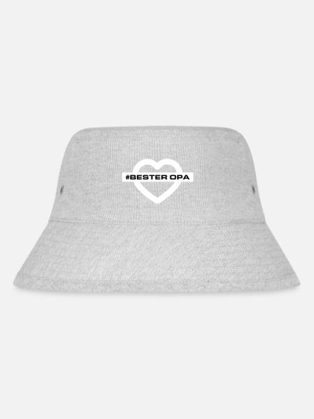 Bester Opa Herzen Liebe - Stanley/Stella recycelter Bucket Hat - Grau meliert