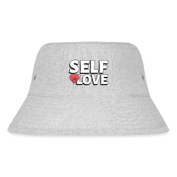 SELF LOVE - Stanley/Stella recycelter Bucket Hat - Grau meliert - Vorne