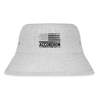 American Flag Accordion Player Accordionist Musici - Stanley/Stella Recycled Bucket Hat - heather grey - Front