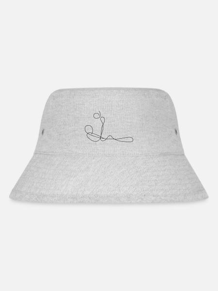 Fußballer Fine-Line-Art - Stanley/Stella recycelter Bucket Hat - Grau meliert