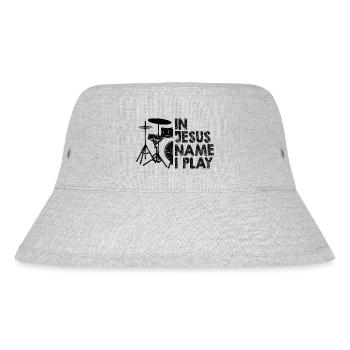 In Jesus Name spiele ich Schlagzeuger Christkatholischer Dr - Stanley/Stella recycelter Bucket Hat - Grau meliert - Vorne