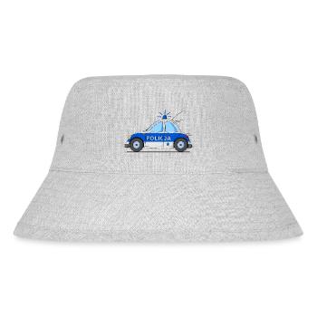 Police Car Policja Blue - Stanley/Stella Recycled Bucket Hat - heather grey - Front