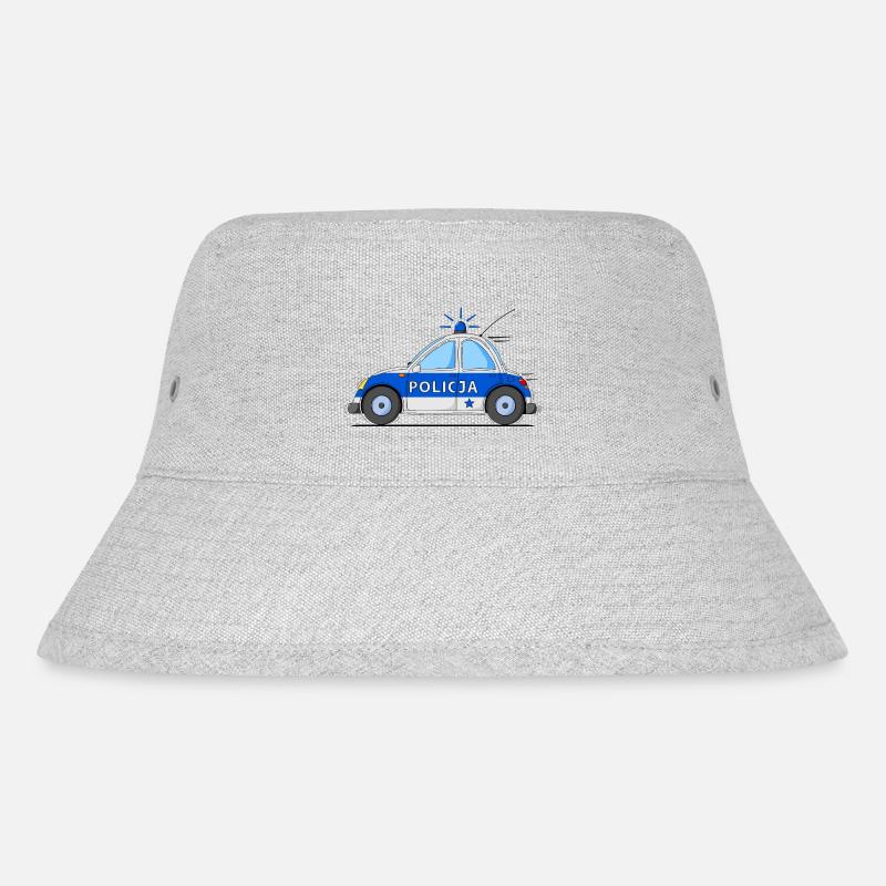 Polizeiauto Policja Blau - Stanley/Stella recycelter Bucket Hat - Grau meliert