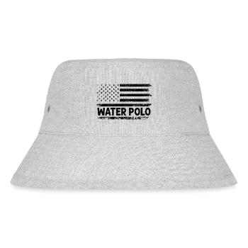 Wasserball mit amerikanischer Flagge USA Patriot Aquatic Polo - Stanley/Stella recycelter Bucket Hat - Grau meliert - Vorne