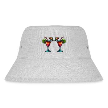 Cocktail - Stanley/Stella recycelter Bucket Hat - Grau meliert - Vorne