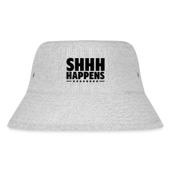 Shhh Happens Sayings For Introverts - Stanley/Stella Recycled Bucket Hat - heather grey - Front