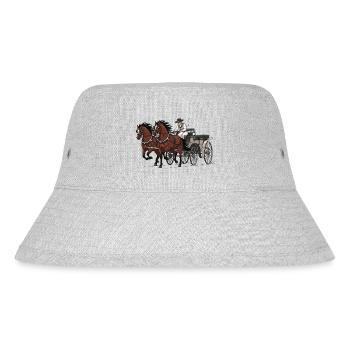 Horse-drawn carriage - Stanley/Stella Recycled Bucket Hat - heather grey - Front