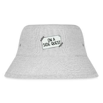On A Side Quest Gaming Adventure Spruch Logo Text - Stanley/Stella recycelter Bucket Hat - Grau meliert - Vorne