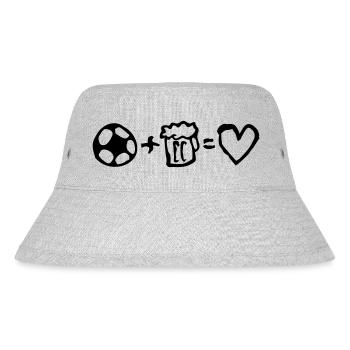 football+beer=love - Bob recyclé Stanley/Stella - gris chiné - Devant