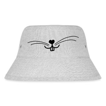 Cute bunny face - Stanley/Stella Recycled Bucket Hat - heather grey - Front