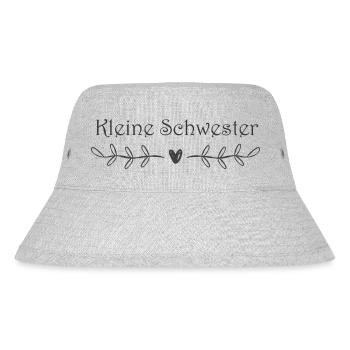 Kleine Schwester - Stanley/Stella recycelter Bucket Hat - Grau meliert - Vorne