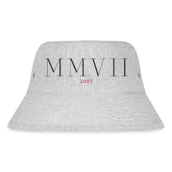 Roman numeral Year of birth Made in 2007 - Stanley/Stella Recycled Bucket Hat - heather grey - Front