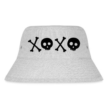 Crâne noir XOXO - Bob recyclé Stanley/Stella - gris chiné - Devant